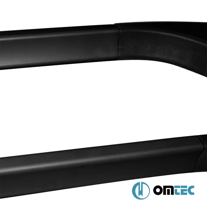 Portbagaj Tavan Çıtası (Solid V2 - Yapıştırma) Siyah 2 Prç. Alu. - Opel Corsa - HB 5D S07 -  (2006 - 2015)