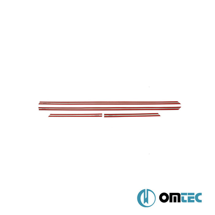 Yan Kapı Çıtası 4 Prç. Paslanmaz Çelik (Parlak) - Alfa Romeo Mito - HB 3D 955 - (2008 - 2018)