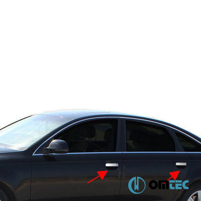 Kapı Kolu 4 Kapı 5 Prç. (H1) Paslanmaz Çelik (Parlak) - Audi A3 - HB 5D 8P PRE - FL - (2004 - 2008)