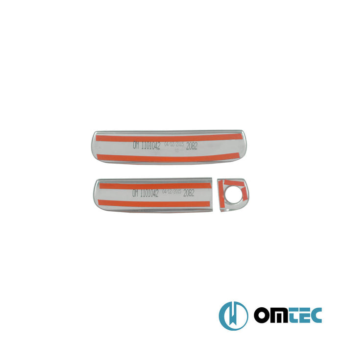 Kapı Kolu 2 Kapı 3 Prç. (H1) Paslanmaz Çelik (Parlak) - Audi A3 - HB 3D 8P PRE - FL - (2004 - 2008)