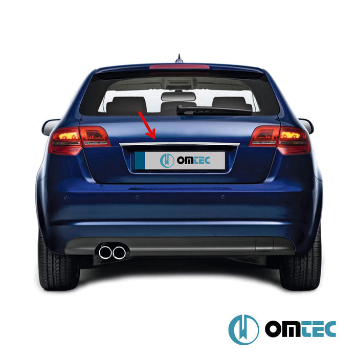 Bagaj Çıtası (Plaka Üstü) Paslanmaz Çelik (Parlak) - Audi A3 - HB 5D 8P FL - (2008 - 2012)