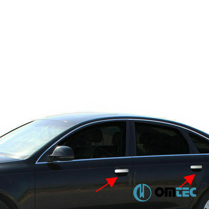 Kapı Kolu 4 Kapı 6 Prç. (H2) Paslanmaz Çelik (Parlak) - Audi A6 - SD 4B - (1997 - 2004)