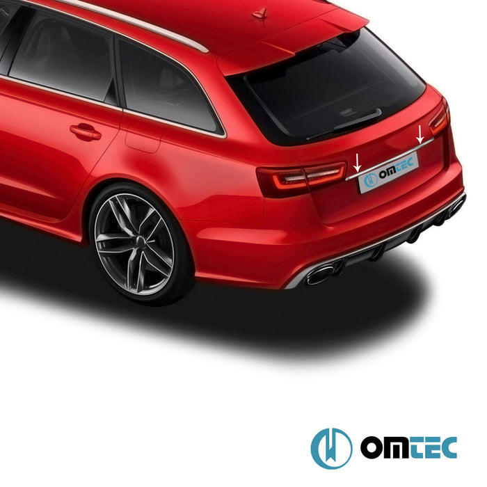 Bagaj Çıtası (Plaka Üstü) Paslanmaz Çelik (Parlak) - Audi A4 - SW 8E PRE - FL - (2001 - 2004)