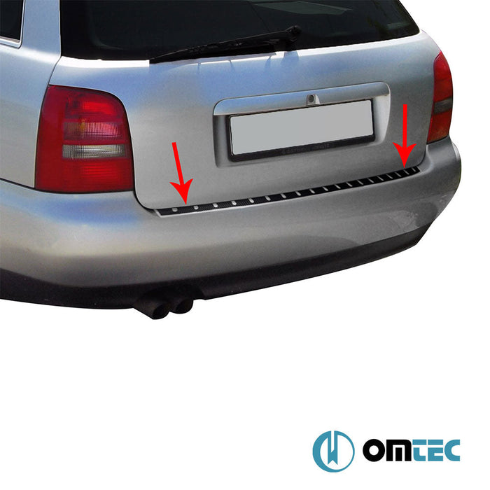 Karbon Folyolu Arka Tampon Eşiği Paslanmaz Çelik - Audi A6 Allroad - SW 4B - (1999 - 2004)