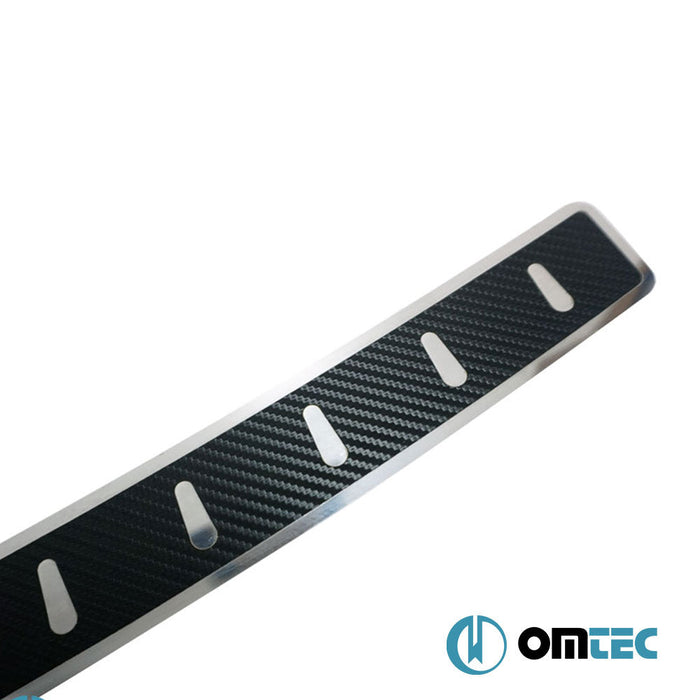 Karbon Folyolu Arka Tampon Eşiği Paslanmaz Çelik - Audi A4 - SW 8K - (2008 - 2016)