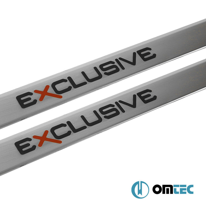 İç Kapı Eşiği (Exclusive) 2 Prç. Paslanmaz Çelik (Parlak) - Audi A6 - SD 4G - (2011 - 2018)