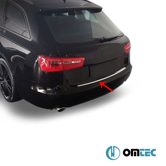 Arka Tampon Eşiği Paslanmaz Çelik (Taşlı) - Audi A6 Allroad - SW 4G PRE - FL - (2011 - 2015)