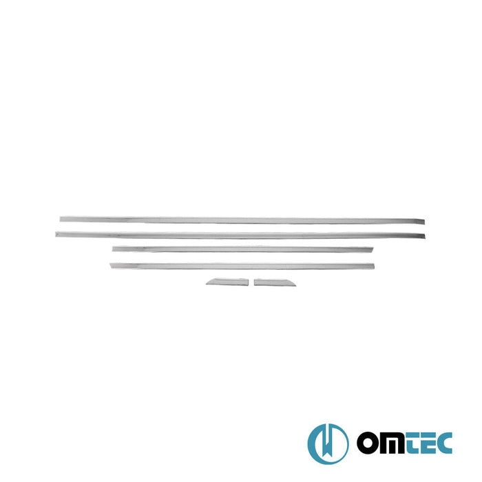 Yan Kapı Çıtası 6 Prç. Paslanmaz Çelik (Parlak) - Audi A6 - SD 4G - (2011 - 2018)