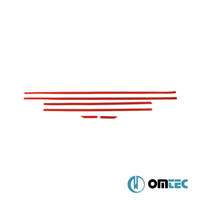 Yan Kapı Çıtası 6 Prç. Paslanmaz Çelik (Parlak) - Audi A6 - SD 4G - (2011 - 2018)