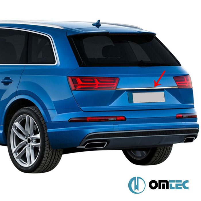 Bagaj Çıtası (Plaka Üstü) Paslanmaz Çelik (Parlak) - Audi Q7 - SUV 4M - (2015 - )