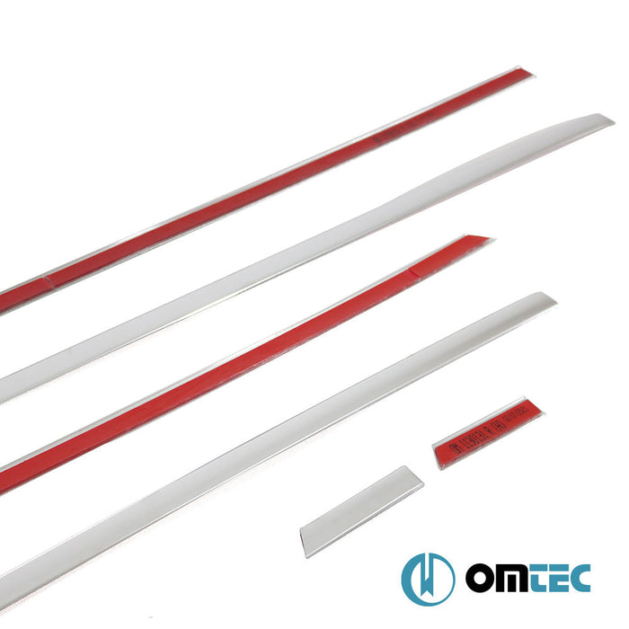 Yan Kapı Çıtası 8 Prç. Paslanmaz Çelik (Parlak) - Audi A6 - SD 4K - (2018 - )