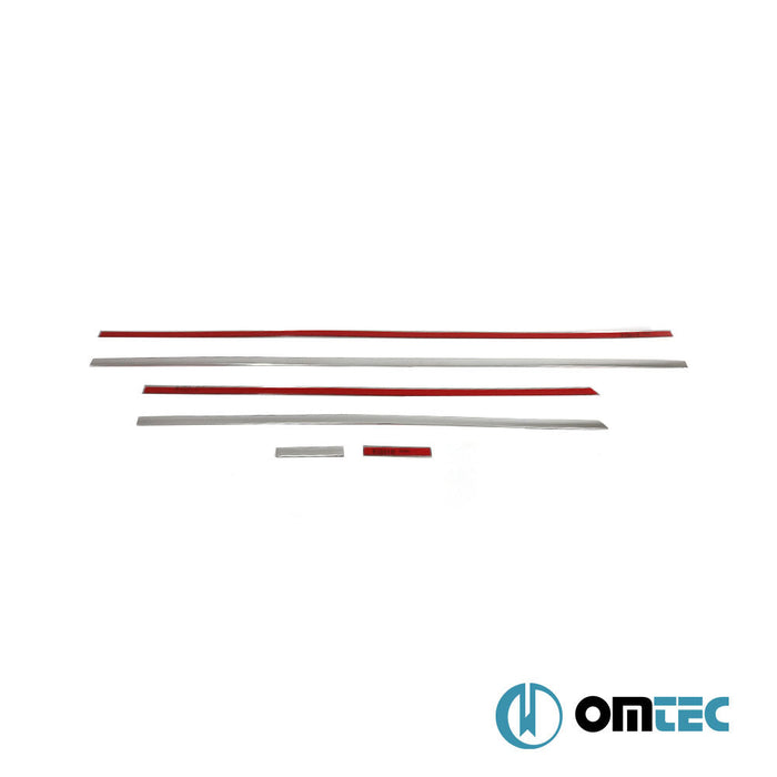 Yan Kapı Çıtası 6 Prç. Paslanmaz Çelik (Parlak) - Audi A8 - SD 4H FL - (2004 - 2017)