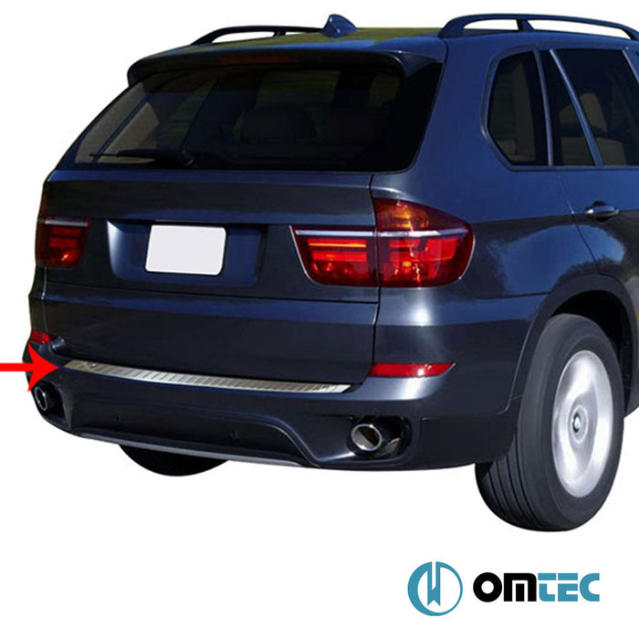 Arka Tampon Eşiği Paslanmaz Çelik (Parlak) - Bmw X5 - SUV E70 - (2006 - 2013)
