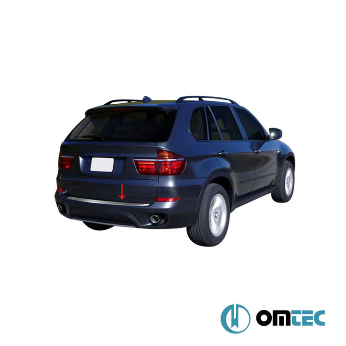 Arka Tampon Eşiği Paslanmaz Çelik (Taşlı) - Bmw X5 - SUV E70 - (2006 - 2013)