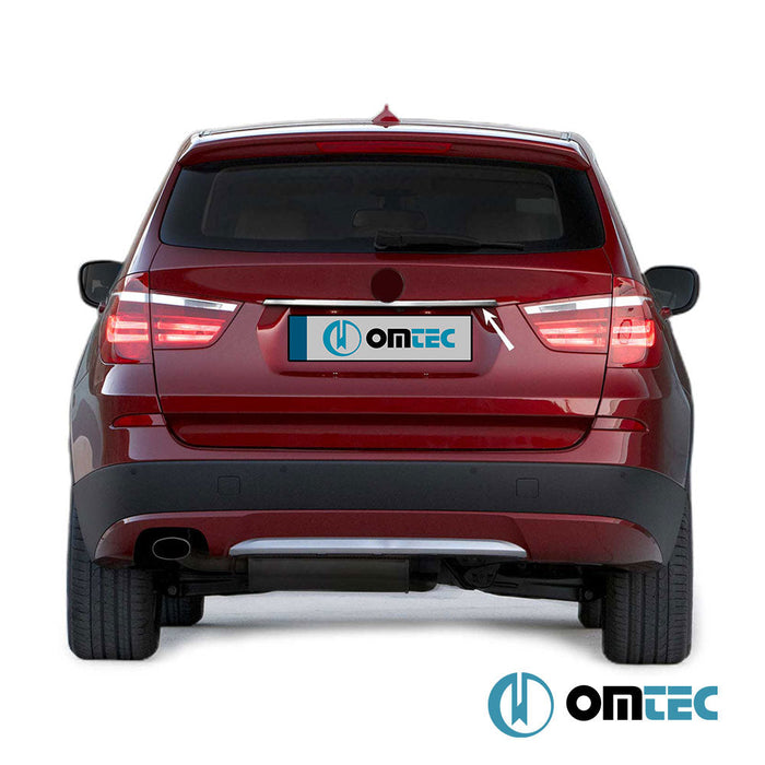 Bagaj Çıtası (Plaka Üstü) Paslanmaz Çelik (Parlak) - Bmw X3 - SUV F25 - (2011 - 2017)