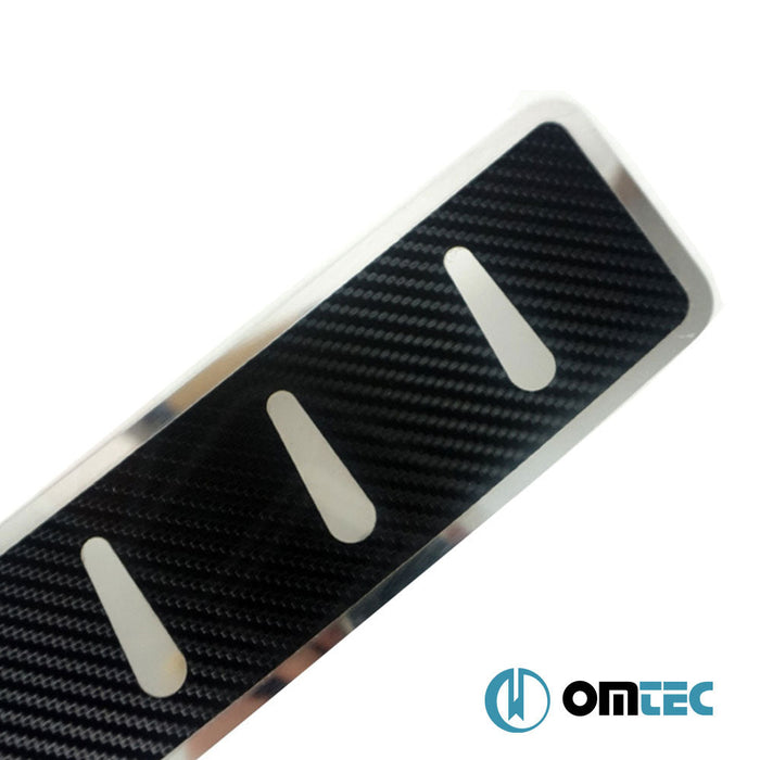 Karbon Folyolu Arka Tampon Eşiği Paslanmaz Çelik - Mercedes - Benz B - Class - MPV W247 - (2018 - )