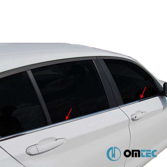 Cam Çıtası 4 Prç. Paslanmaz Çelik (Parlak) - Bmw 1 Series - HB 5D F20 - (2011 - 2019)