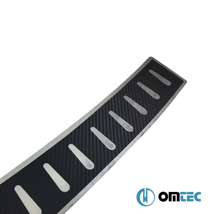 Karbon Folyolu Arka Tampon Eşiği Paslanmaz Çelik - Bmw 5 Series - SW F11 - (2010 - 2017)