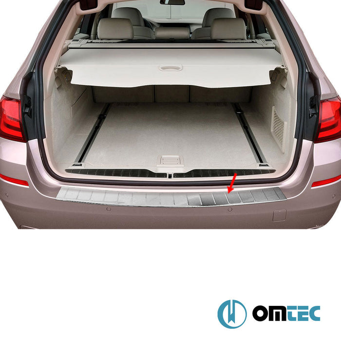 Arka Tampon Eşiği Paslanmaz Çelik (Taşlı) - Bmw 5 Series - SW F11 - (2010 - 2017)