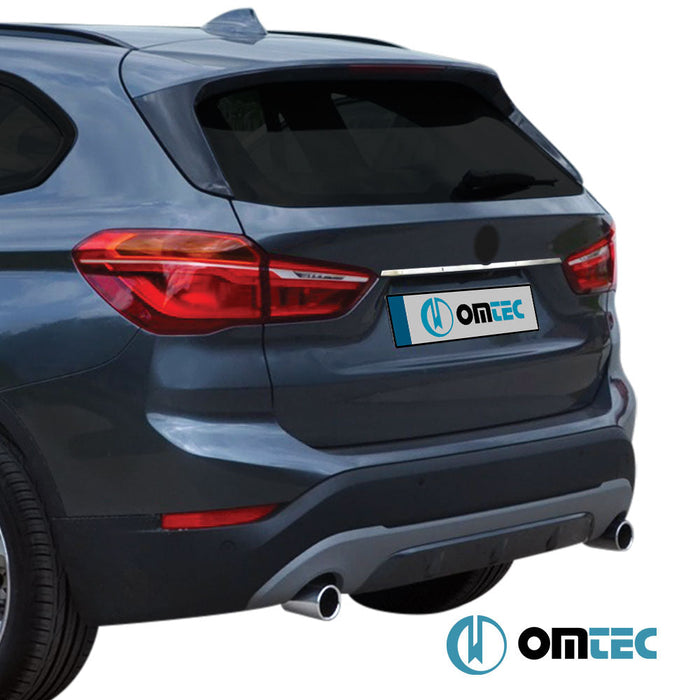 Bagaj Çıtası (Plaka Üstü) Paslanmaz Çelik (Parlak) - Bmw X1 - SUV F48 - (2015 - 2022)
