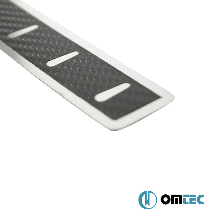 Karbon Folyolu Arka Tampon Eşiği Paslanmaz Çelik - Bmw X4 - SUV F26 - (2014 - 2018)