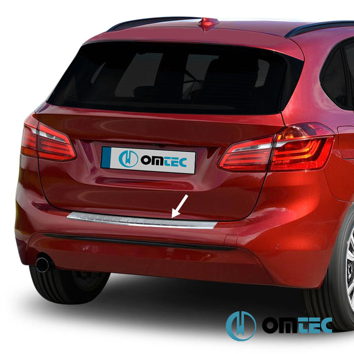Arka Tampon Eşiği Paslanmaz Çelik (Parlak) - Bmw 2 Series Active Tourer - MPV F45 - (2014 - 2021)