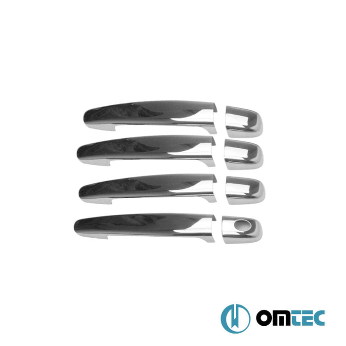 Kapı Kolu 4 Kapı 4 Prç. (H1) Paslanmaz Çelik (Parlak) - Citroën C3 - HB 5D FC - (2002 - 2009)