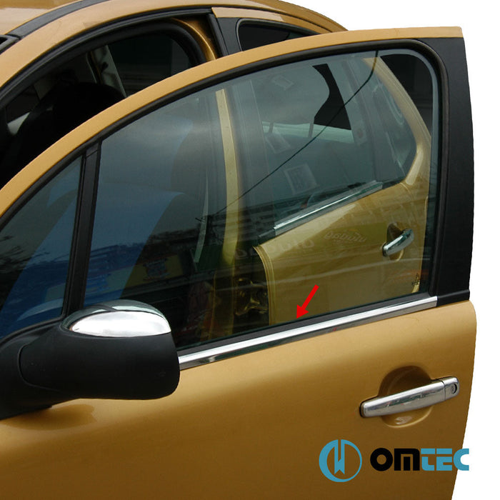 Cam Çıtası 4 Prç. Paslanmaz Çelik (Parlak) - Citroën C3 - HB 5D FC - (2002 - 2009)