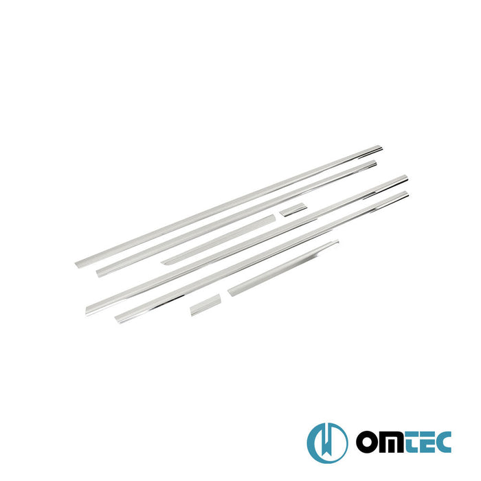 Cam Çıtası 8 Prç. Paslanmaz Çelik (Parlak) - Citroën C4 - SD L - (2004 - 2010)