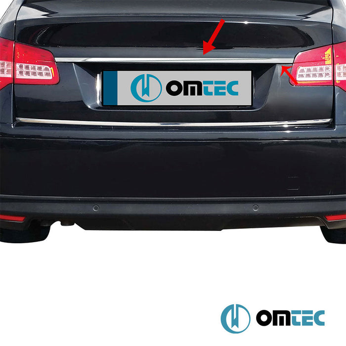 Bagaj Çıtası (Plaka Üstü) Paslanmaz Çelik (Parlak) - Citroën C5 - SW TD - (2008 - 2017)