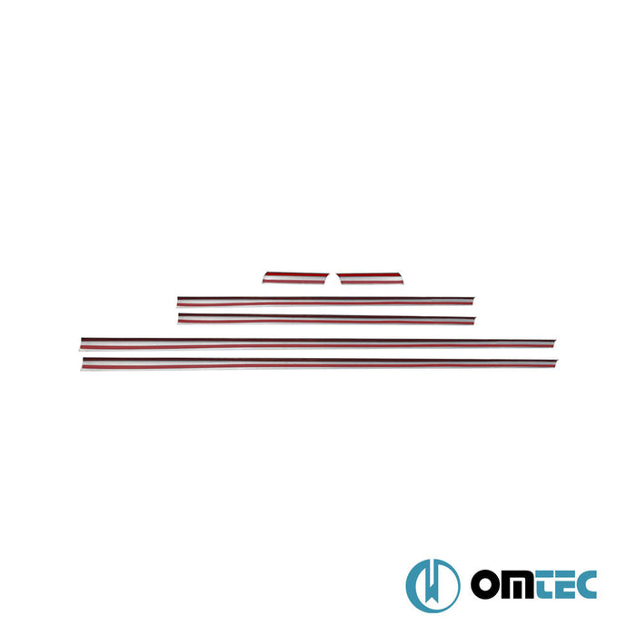 Cam Çıtası 6 Prç. Paslanmaz Çelik (Parlak) - Citroën C5 - SD RD - (2008 - 2017)