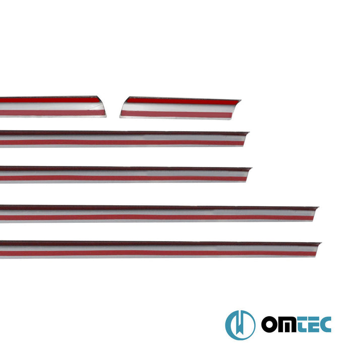 Cam Çıtası 6 Prç. Paslanmaz Çelik (Parlak) - Citroën C5 - SD RD - (2008 - 2017)