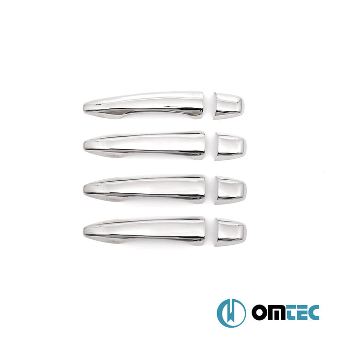 Kapı Kolu 4 Kapı 8 Prç. (H1) Paslanmaz Çelik (Parlak) - Citroën C4 - HB 5D B7 - (2010 - 2020)