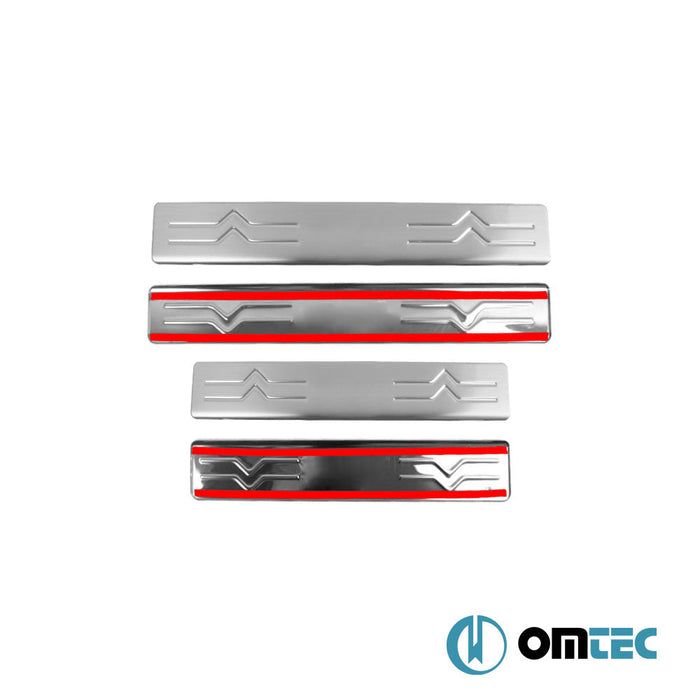 Kapı Eşiği 4 Prç. Paslanmaz Çelik (Parlak) - Citroën C4 - HB 5D B7 - (2010 - 2020)