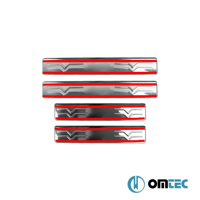 Kapı Eşiği 4 Prç. Paslanmaz Çelik (Parlak) - Citroën C4 - HB 5D B7 - (2010 - 2020)