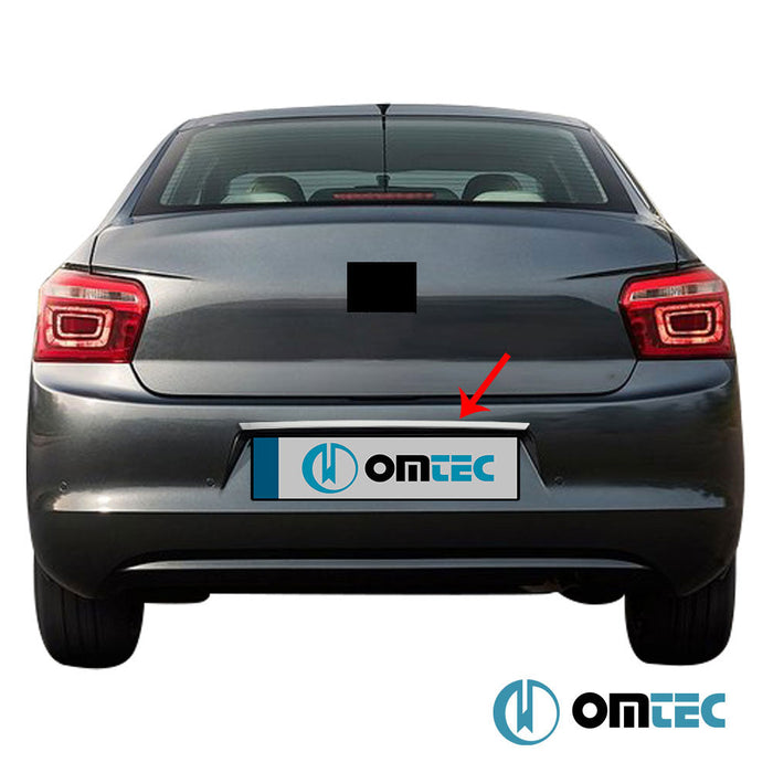 Bagaj Çıtası (Plaka Üstü) Paslanmaz Çelik (Parlak) - Citroën C - Elysee - SD - (2012 - )