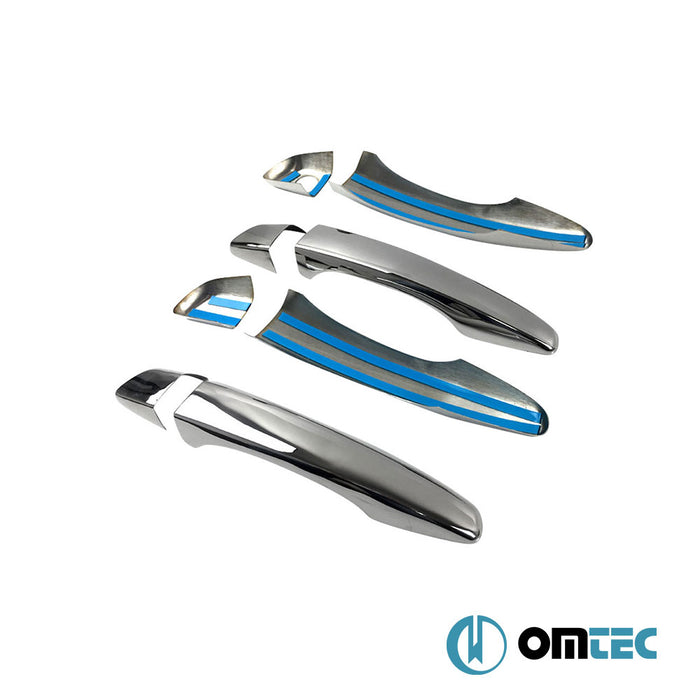 Kapı Kolu 4 Kapı 8 Prç. (H1 - EU) Paslanmaz Çelik (Parlak) - Opel Mokka - SUV II - (2020 - )