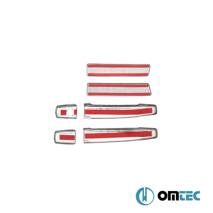 Kapı Kolu 2 Kapı 4 Prç. (H2) Paslanmaz Çelik (Parlak) - Chevrolet Aveo - SD T200/T250 FL - I/FL - II - (2005 - 2011)