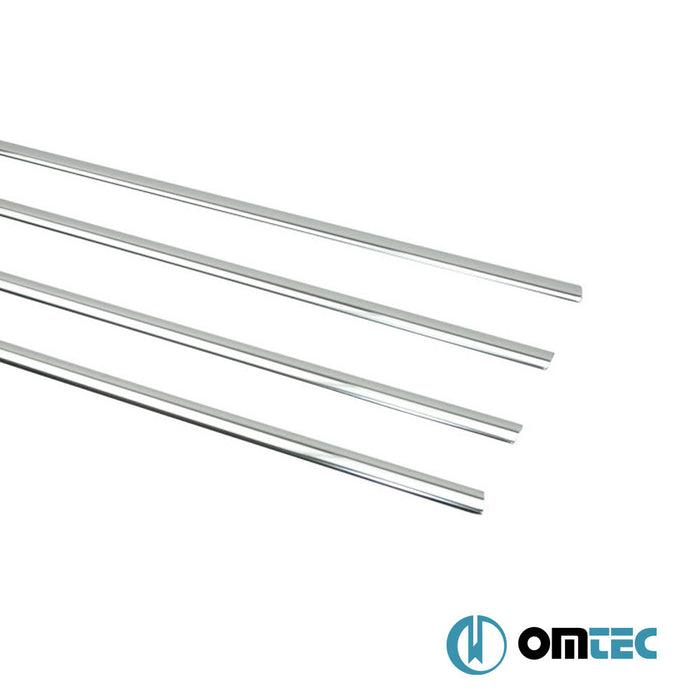 Cam Çıtası 4 Prç. Paslanmaz Çelik (Parlak) - Chevrolet Aveo - SD T300 - (2012 - 2020)