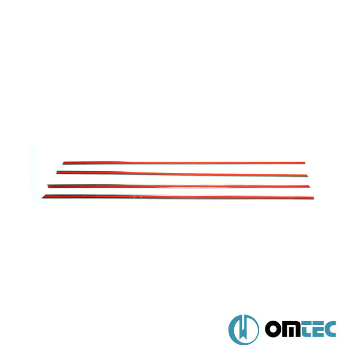 Cam Çıtası 4 Prç. Paslanmaz Çelik (Parlak) - Chevrolet Aveo - SD T300 - (2012 - 2020)