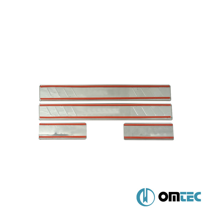 Line Kapı Eşiği 4 Prç. Paslanmaz Çelik - Chevrolet Aveo - SD T300 - (2012 - 2020)