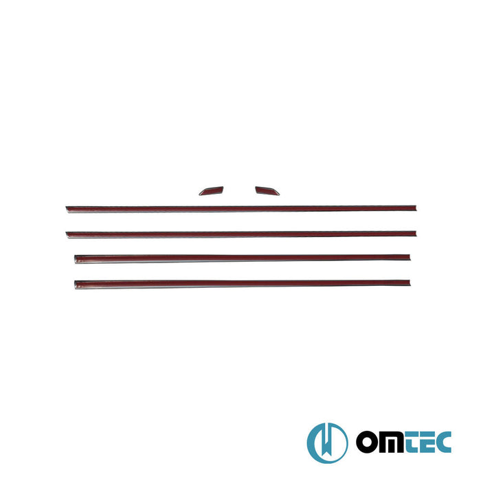 Cam Çıtası 6 Prç. Paslanmaz Çelik (Parlak) - Chevrolet Cruze - HB 5D J300 FL - I/FL - II - (2012 - 2016)