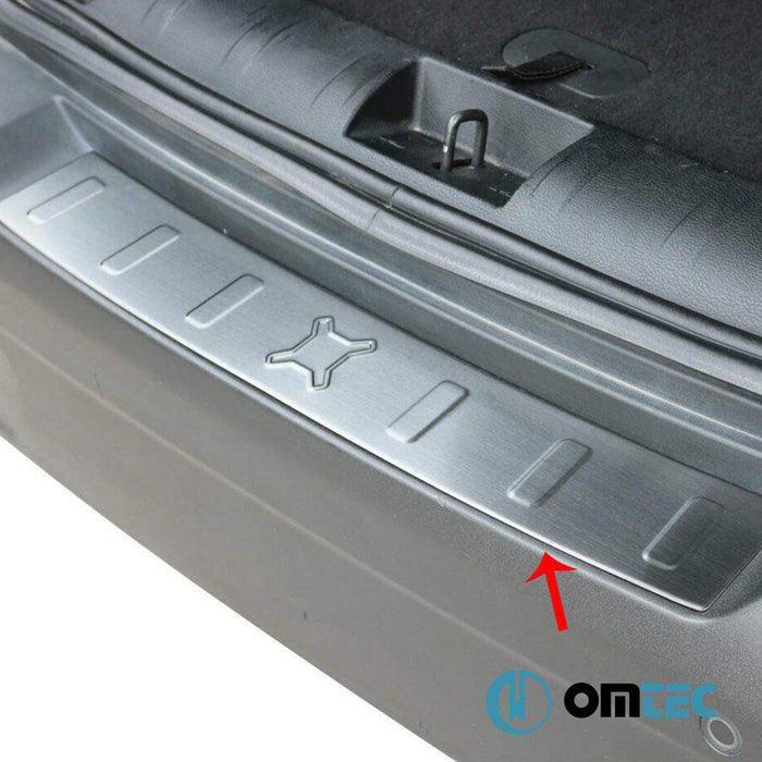 Arka Tampon Eşiği Paslanmaz Çelik (Siyah - Taşlı) - Jeep Renegade - SUV BU - (2015 - )