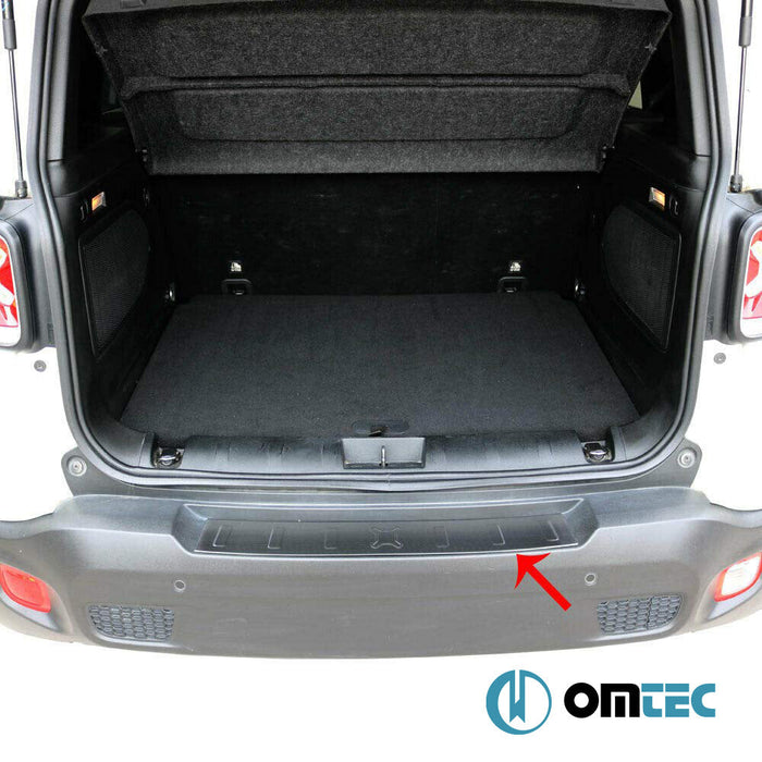 Arka Tampon Eşiği Paslanmaz Çelik (Siyah - Taşlı) - Jeep Renegade - SUV BU - (2015 - )