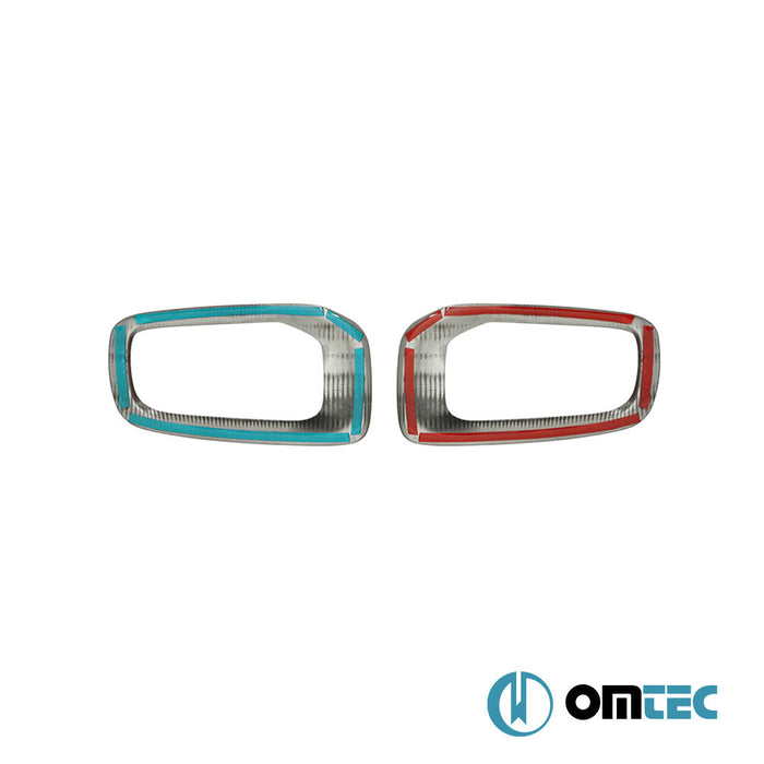 Sis Farı Çerçevesi 2 Prç. P.Çelik (Siyah - Taşlı) - Jeep Renegade - SUV BU PRE - FL - (2015 - 2019)