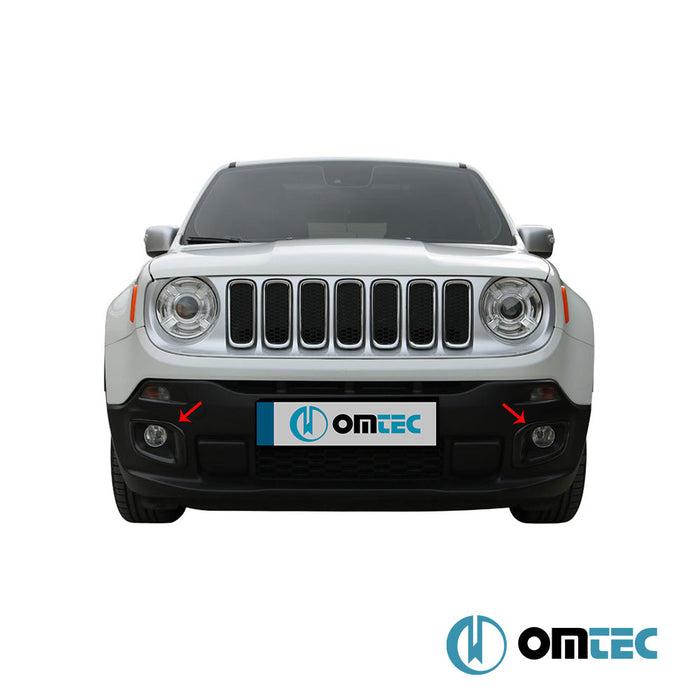 Sis Farı Çerçevesi 2 Prç. (Karbon) - Jeep Renegade - SUV BU PRE - FL - (2015 - 2019)