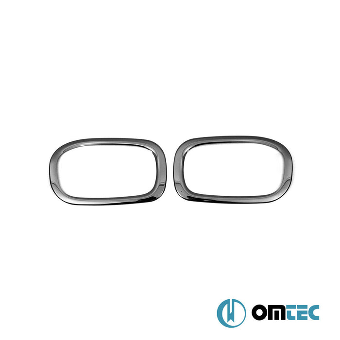 Reflektör Çerçevesi 2 Prç. Paslanmaz (Siyah) - Jeep Renegade - SUV BU - (2015 - )