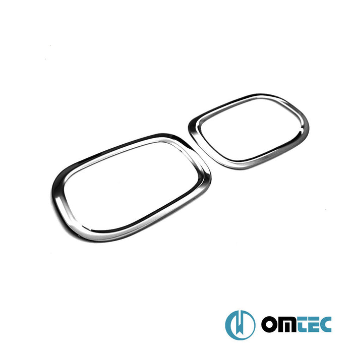 Reflektör Çerçevesi 2 Prç. Paslanmaz (Siyah) - Jeep Renegade - SUV BU - (2015 - )