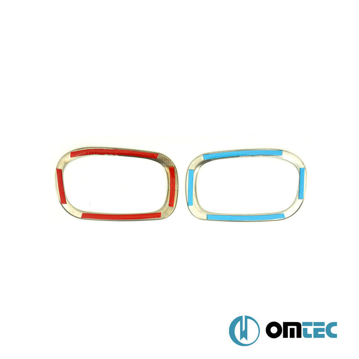 Reflektör Çerçevesi 2 Prç. Paslanmaz (Siyah) - Jeep Renegade - SUV BU - (2015 - )