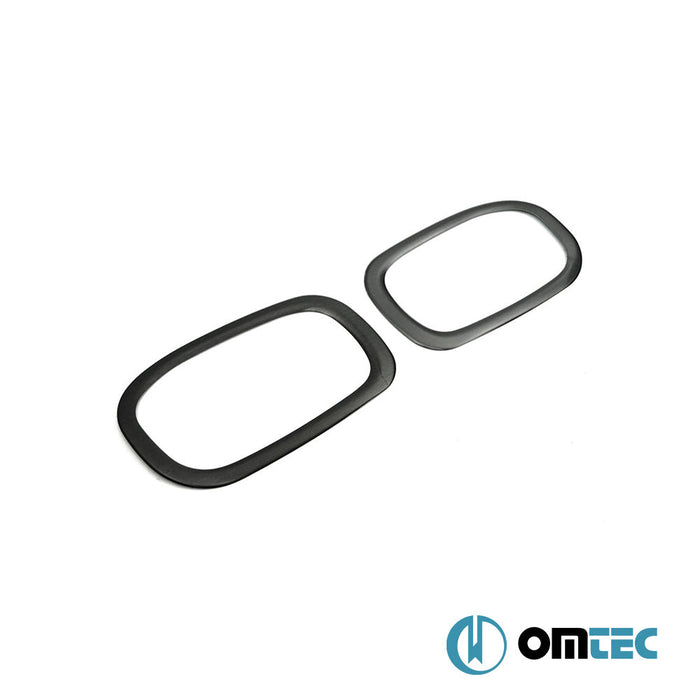 Reflektör Çerçevesi 2 Prç. Paslanmaz (Siyah - Taşlı) - Jeep Renegade - SUV BU - (2015 - )